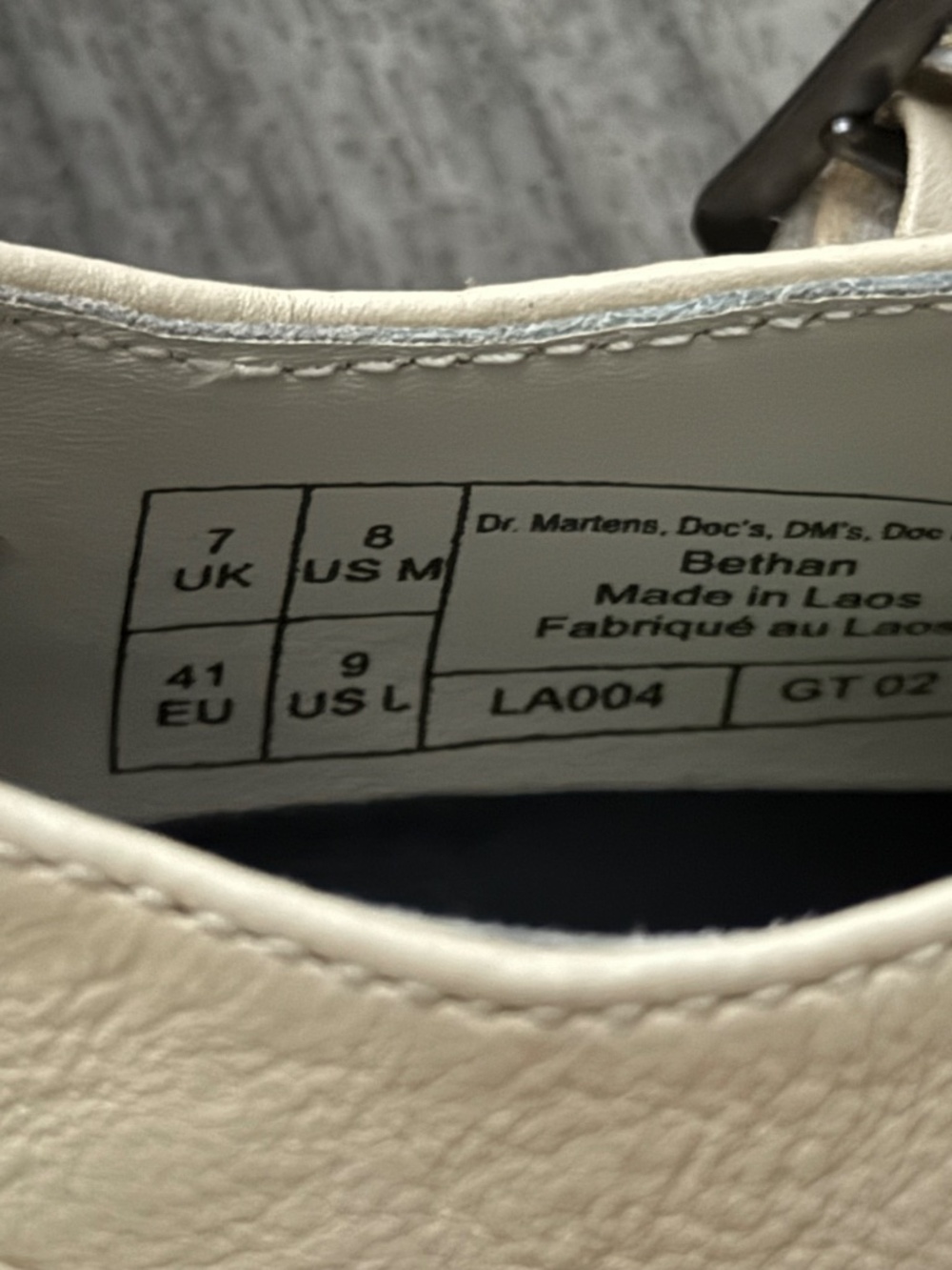 Dr. Martens Bethan Platform T-Bar Mary Jane Cream Off-White Leather | Size US Wo - Picture 5 of 5